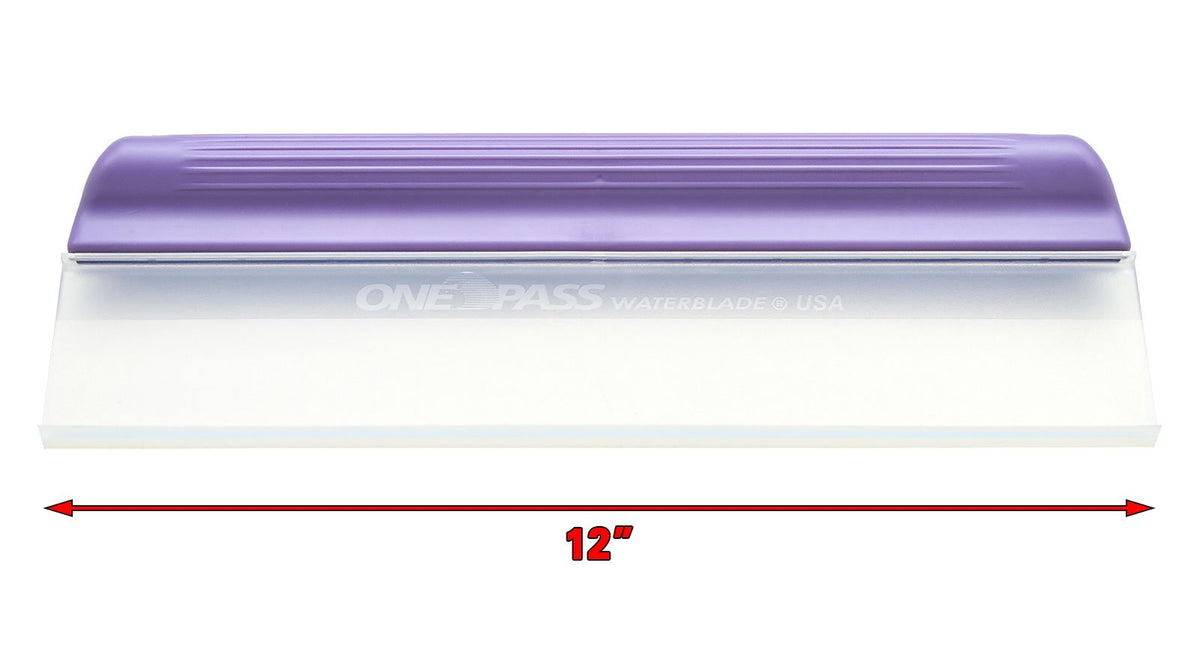 One Pass Classic 12" Waterblade Silicone T-Bar Squeegee Purple (WBL-OP2012CTY)