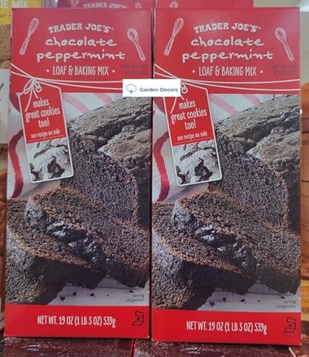 Trader Joe's Chocolate Peppermint Loaf & Baking Mix 19oz 539g (Two Boxes)