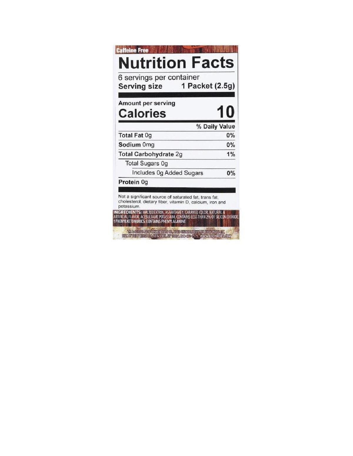A&W Root Beer Sugar Free Singles To go Drink Mix by A&W-SET OF 2