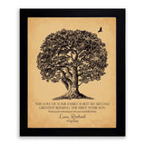 Lucky Tusk Personalized Mother of Groom Thank You Gift The Love Of Your Family Second Greatest Blessing Wedding Poem Large Oak Tree #LT-1157,