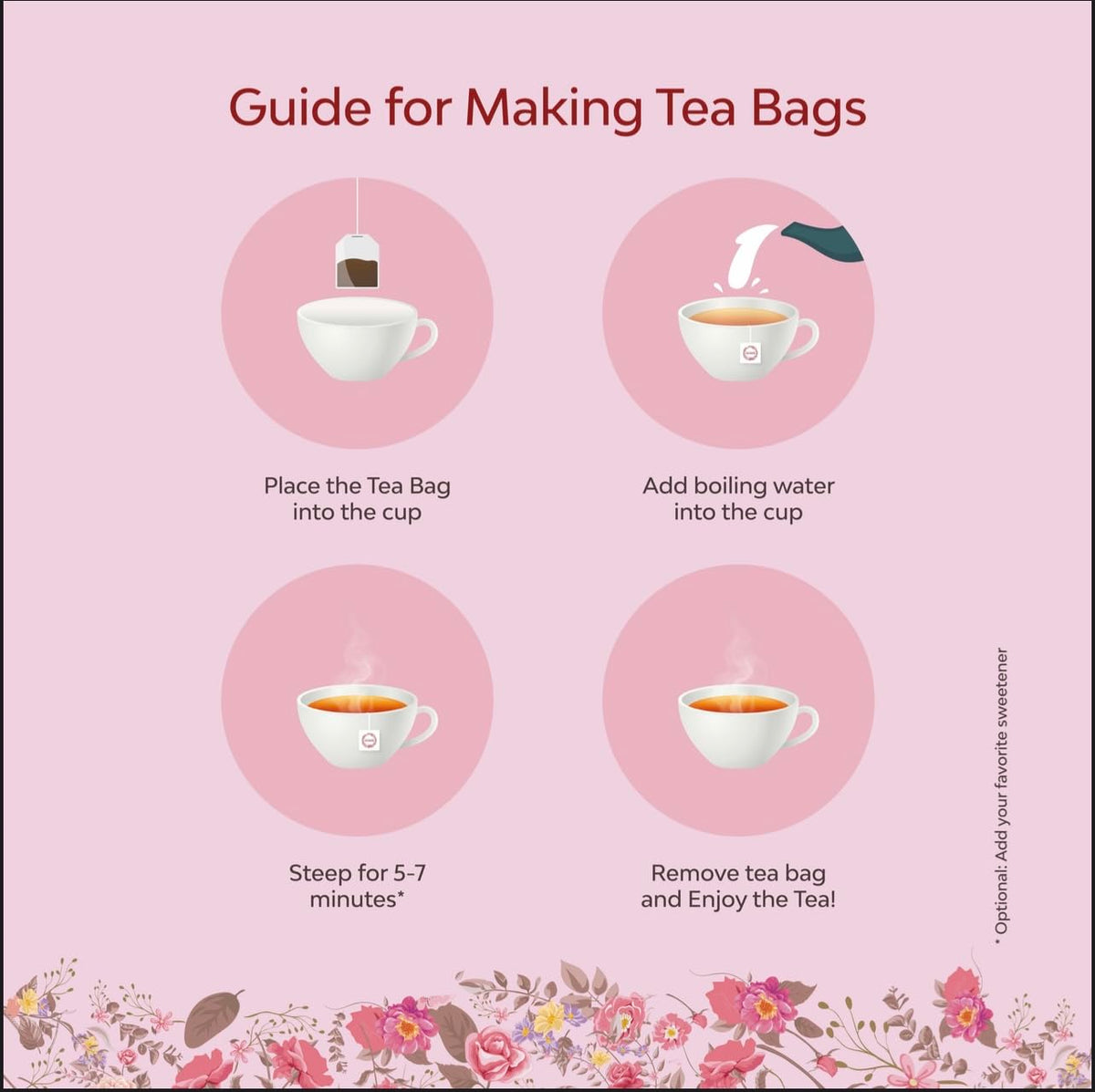 Little Red Tea House English Breakfast Tea for Health & Wellness | Black Tea Bags | Pyramid Tea Infusers Presentation Box Tea Gift Set | For Tea