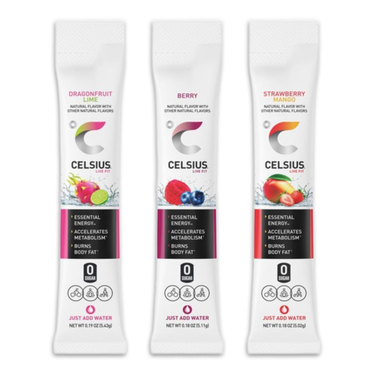 Celsius Essential Energy Drink Mix, Zero Sugar, 60 Packets