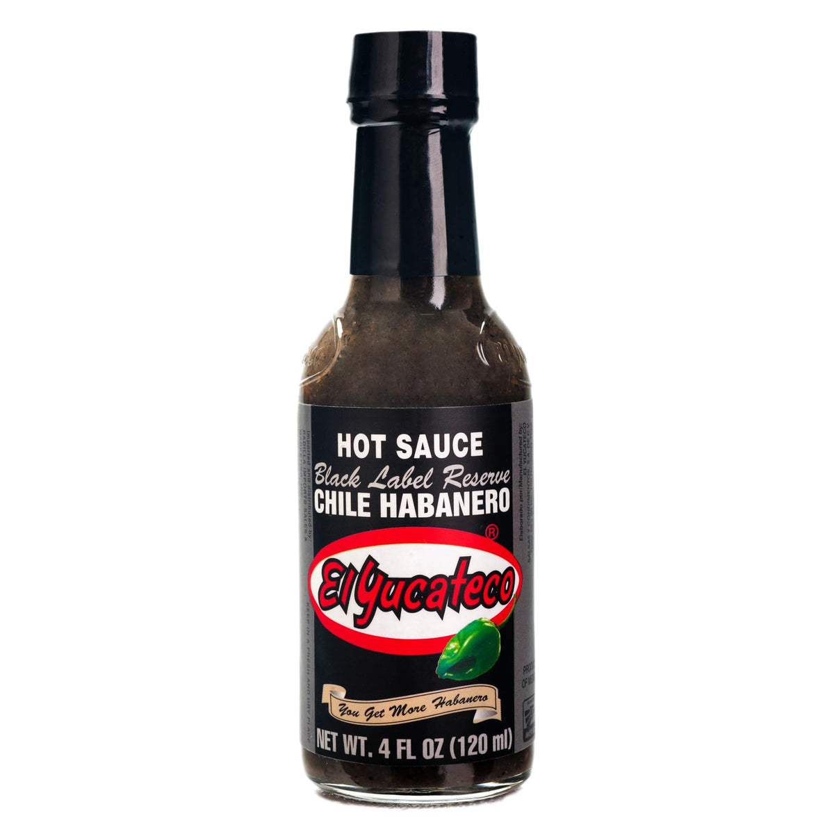 El Yucateco Black Label Reserve Hot Sauce, 4 Ounce