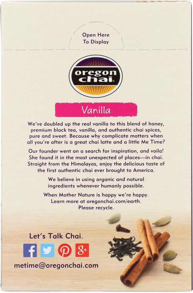 Oregon Chai Vanilla Chai Tea Latte - 8 Ounce