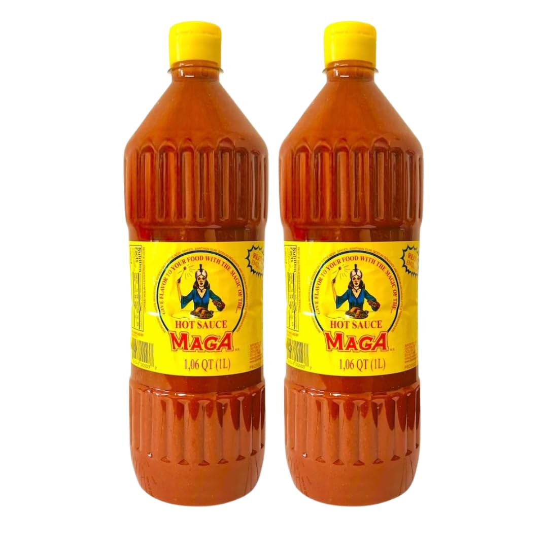 Maga Hot Sauce Salsa Picante 1 Lts (2 Pack)