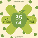 Apple Kale Sandwich Wraps (Two-Pack) - Gluten-Free, Low-Calorie Wraps Made with Real Fruits & Vegetables - Plant-Based, Non-GMO, Vegan, Paleo-Friendly