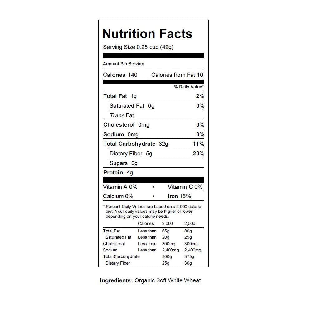 Soft White Wheat - Organic - 2.5 Lbs. Resealable Pouch - Handy Pantry Brand - Perfect for Food Storage, Flour, Baking, Sprouting & More
