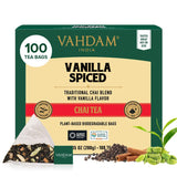 VAHDAM, Vanilla Spiced Chai Tea | 100 Tea Bags | Delicious Blend of Vanilla Masala Chai | Brew Hot, Cold or Iced
