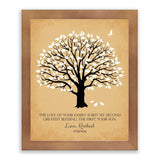Lucky Tusk Personalized Mother of Groom Thank You Gift The Love Of Your Family Second Greatest Blessing Wedding Poem Magnolia Tree #LT-1154,