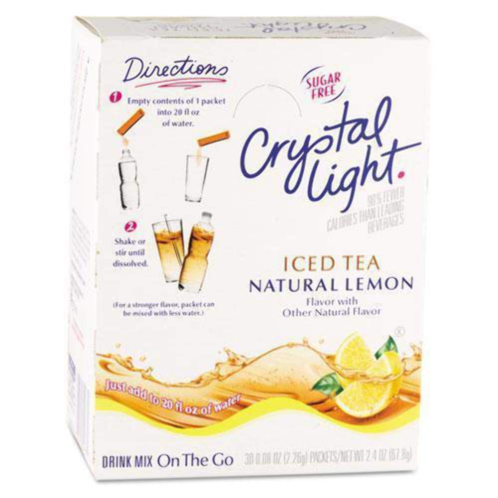 Crystal Light 00757 on the Go, Iced Tea, 16 Oz Packets, 30/Box