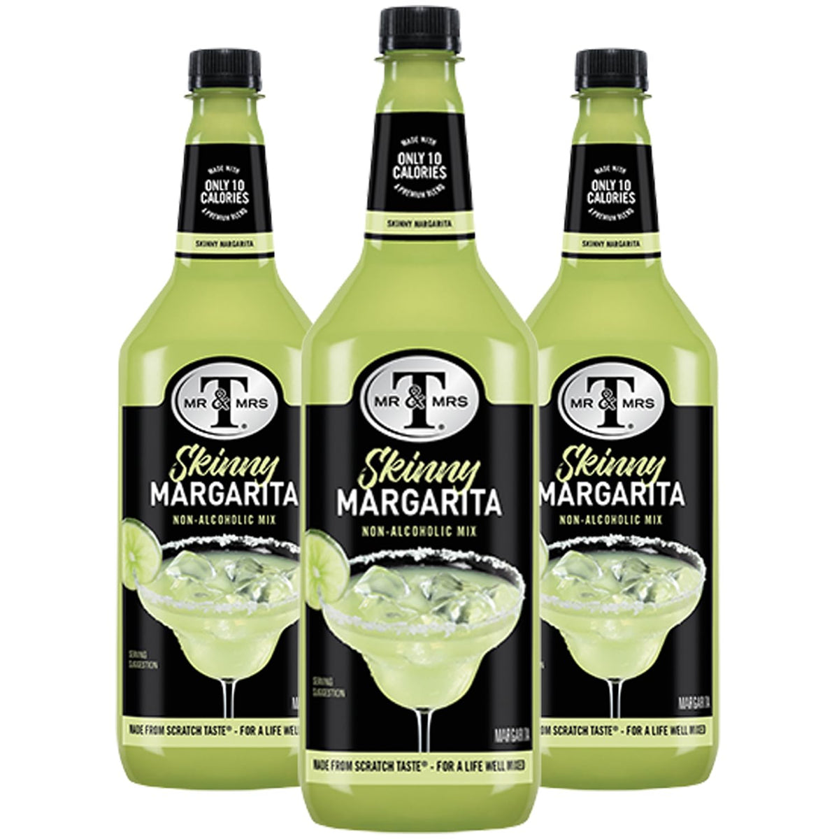 Mr & Mrs T Skinny Margarita Mix, 1L Bottle, - Premium Cocktail Mixer for Margarita Mixes, Ready to Use