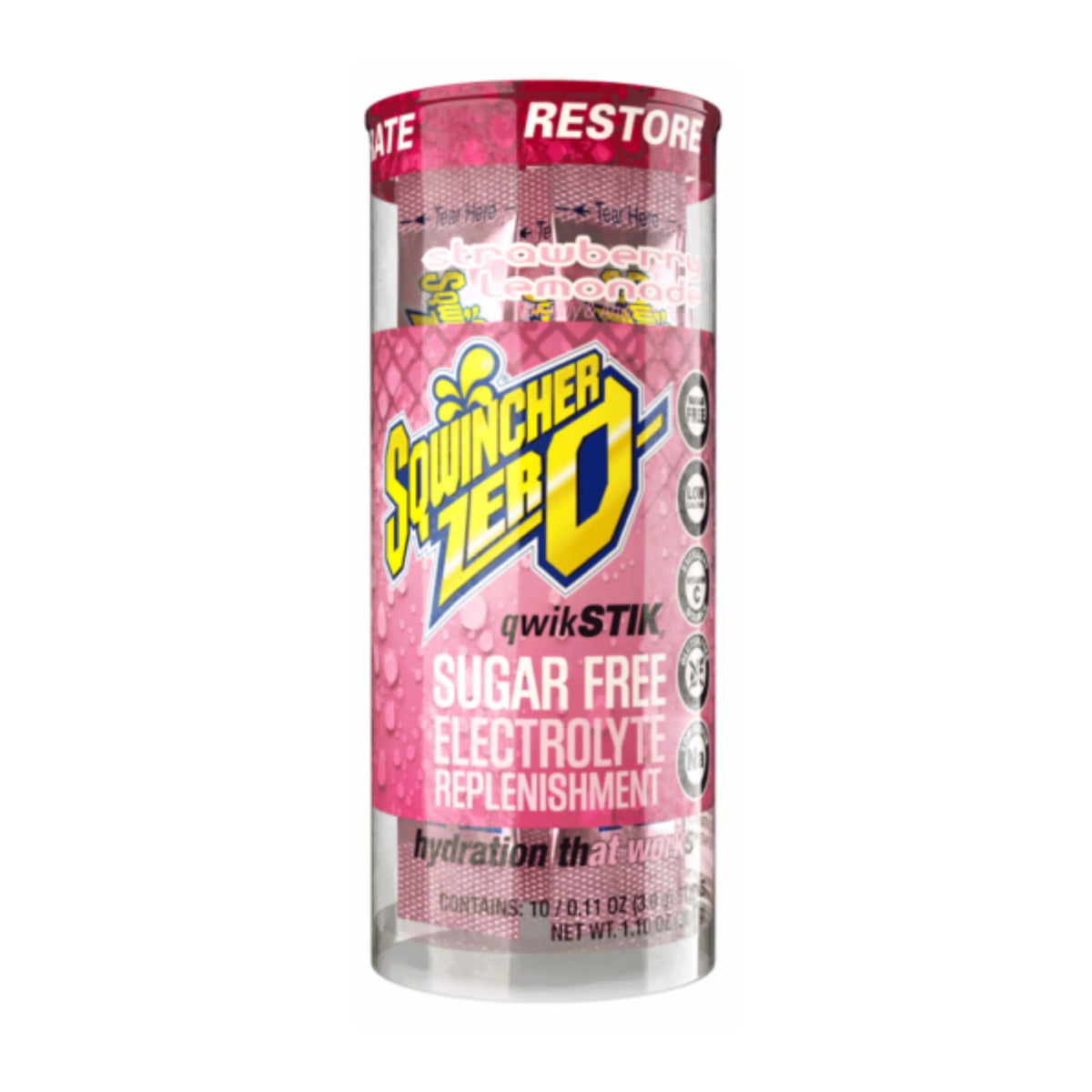 Sqwincher ZERO Qwik Stik - Sugar Free Electrolyte Powdered Beverage Mix, Assorted Flavors (40 Sticks)