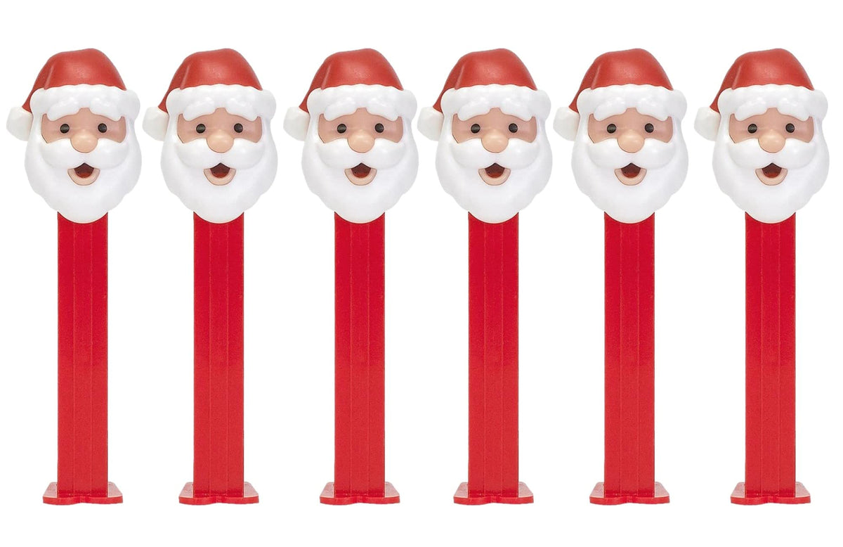 Santa PEZ Candy Dispensers - Set of 6 Santa Claus PEZ Dispensers with Candy Refills | Christmas Gifts, Party Favor, Grab Bags