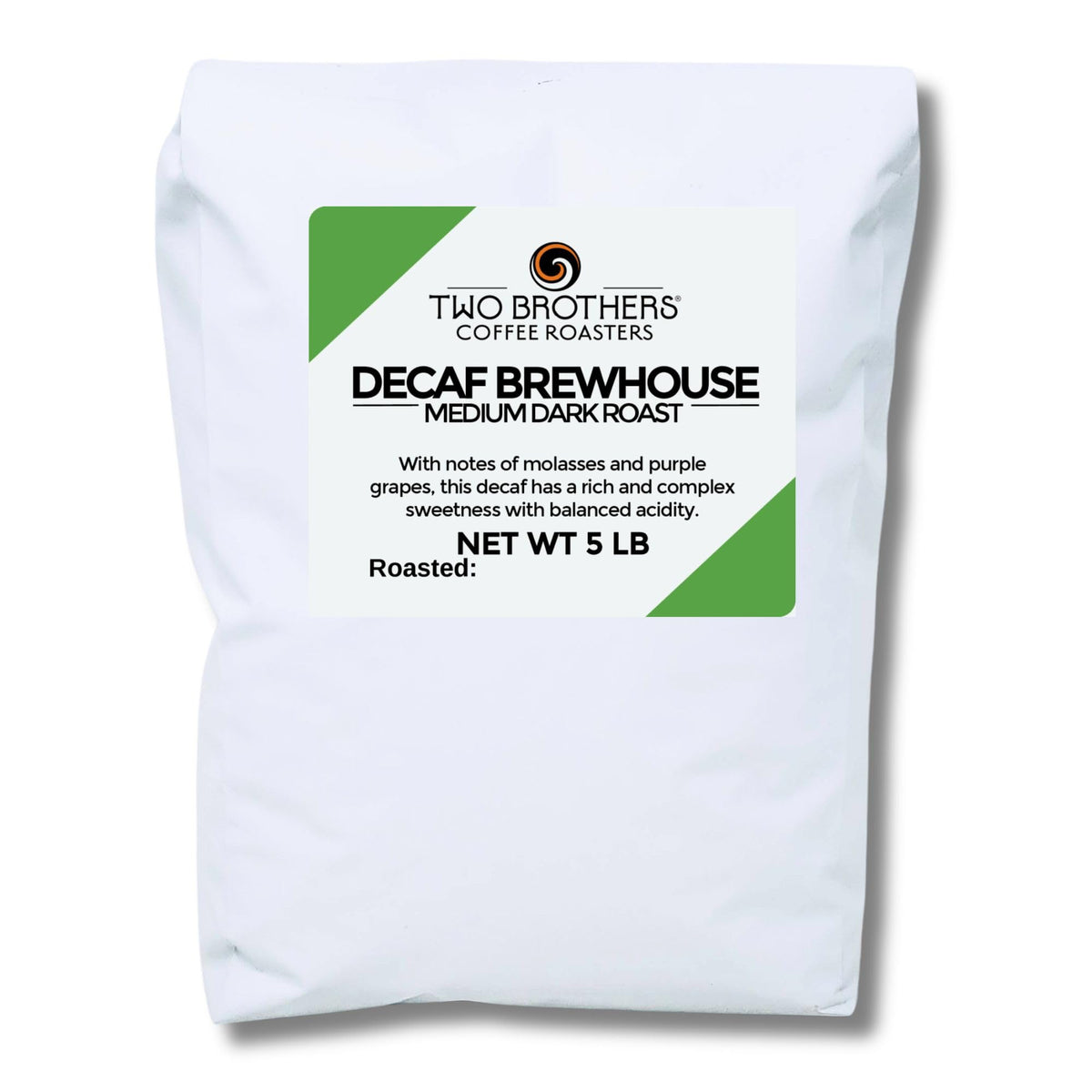 Two Brothers Coffee Roasters Decaf Brewhouse - 5lb - Whole Bean