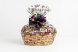 Customizable Gift Basket stuffed with chocolates cookies snacks and candies by MISTERGIFTBASKET.COM Hand-crafted for women men client sympathy