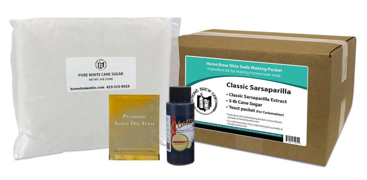 Home Brew Ohio Soda Making Packet-Classic Sarsaparilla Soda