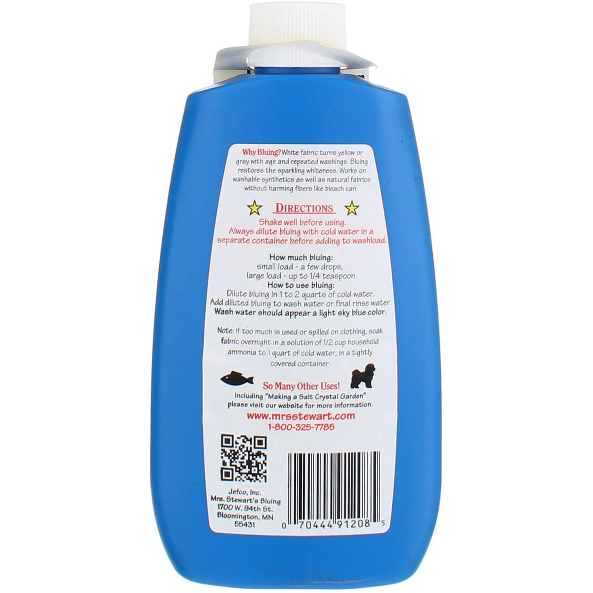 MS LNDRY LQD BLUING 8OZ by MRS. STEWART'S MfrPartNo 1101
