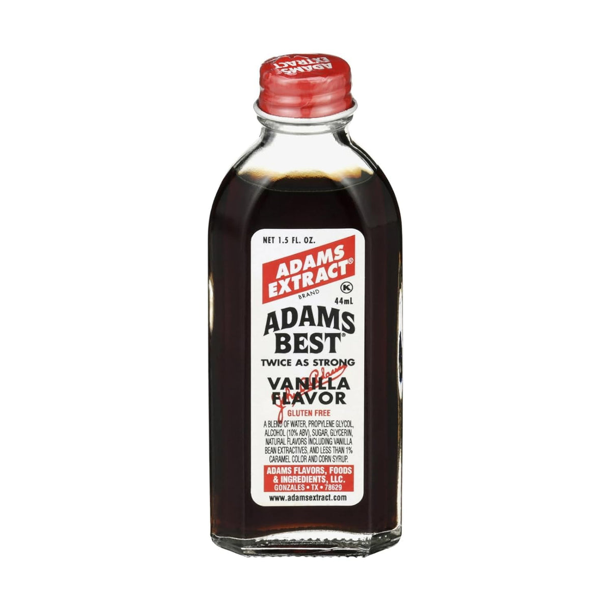 Adams Best Twice as Strong Vanilla 4oz Glass Bottle (Pack of 3)