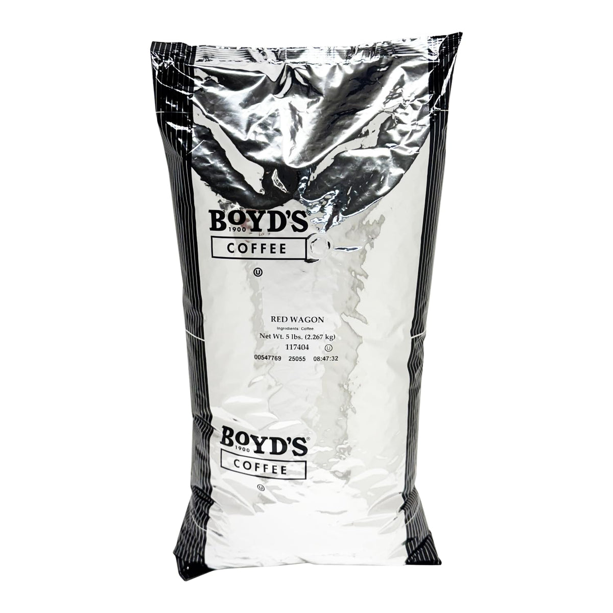 Boyd's Red Wagon Whole Bean Coffee, 5lb Bag - Dark Roast - Full-Bodied with Rich, Smoky Flavor and Hints of Dark Chocolate & Citrus