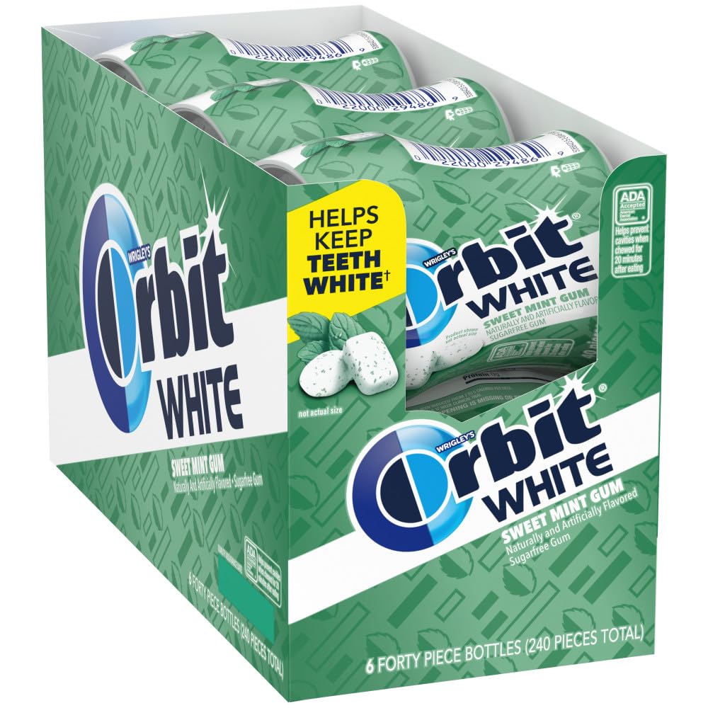 ORBIT Sweet Mint Gum, Chewing Gum Sugar-Free, 6 Packs, Bulk Pack