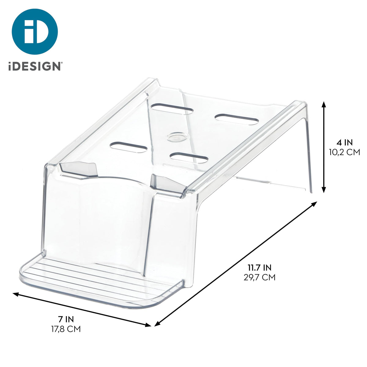 iDesign Laundry Detergent Holder, Liquid Detergent Stand for Laundry Room Organization, Clear