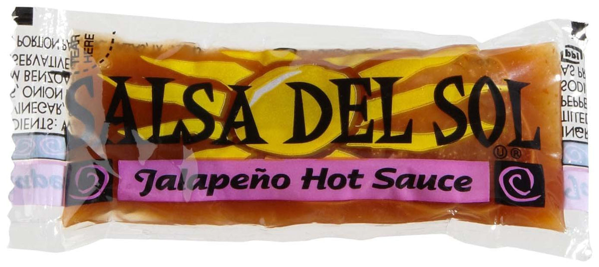 Salsa Del Sol Sauce Jalapeno Hot Sauce, 0.3125-Ounce Single Serve Packages (Pack of 500)