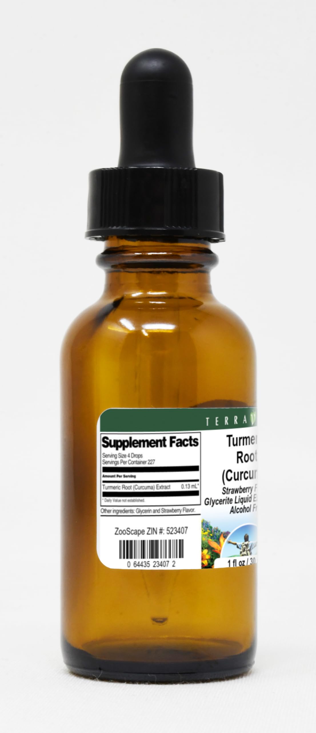 Turmeric Root (Curcuma) Glycerite Liquid Extract (1:5) - Strawberry Flavored (1 oz, ZIN: 523407) - 3 Pack