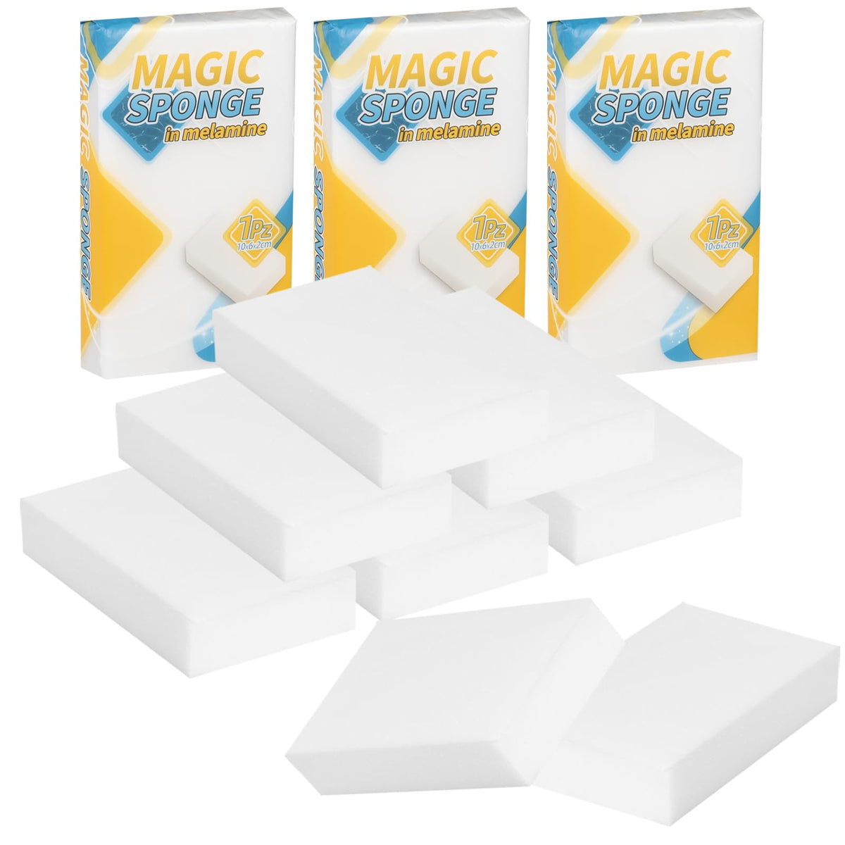 Magic Sponge Eraser Foam Cleaning Sponges 10PCS Multi-Functional Power Scrubber for Kitchen Dish Household Cleaning Bathroom Toilet Wall Cleaner