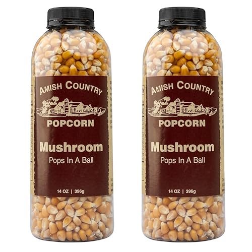 Amish Country Popcorn | 2-14 oz Bottles | Mushroom Popcorn Kernels | Old Fashioned, Non-GMO and Gluten Free (2-14 oz Bottles)