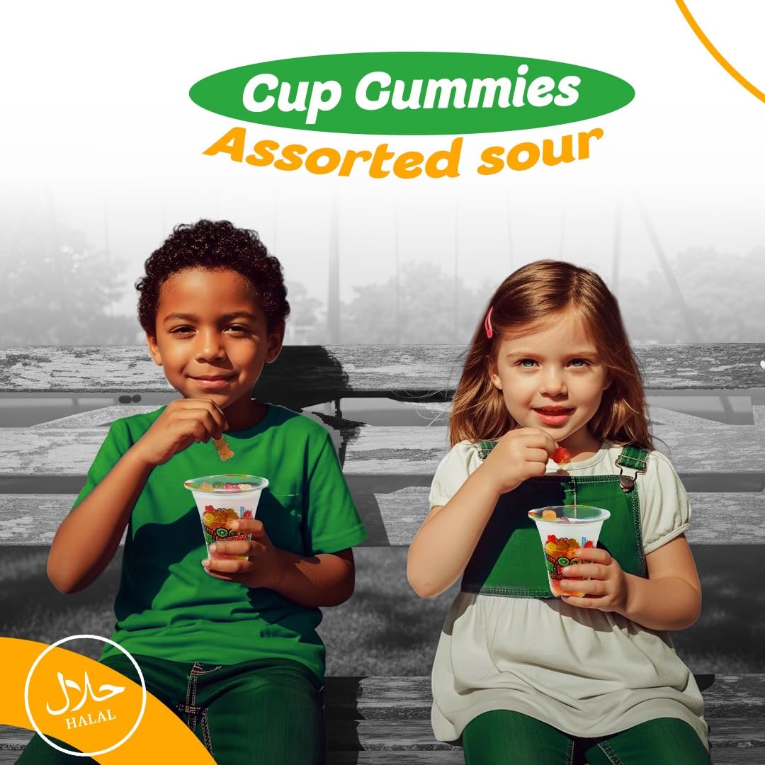 Fun Fruit Bites Gummy Worm Cup (Halal)