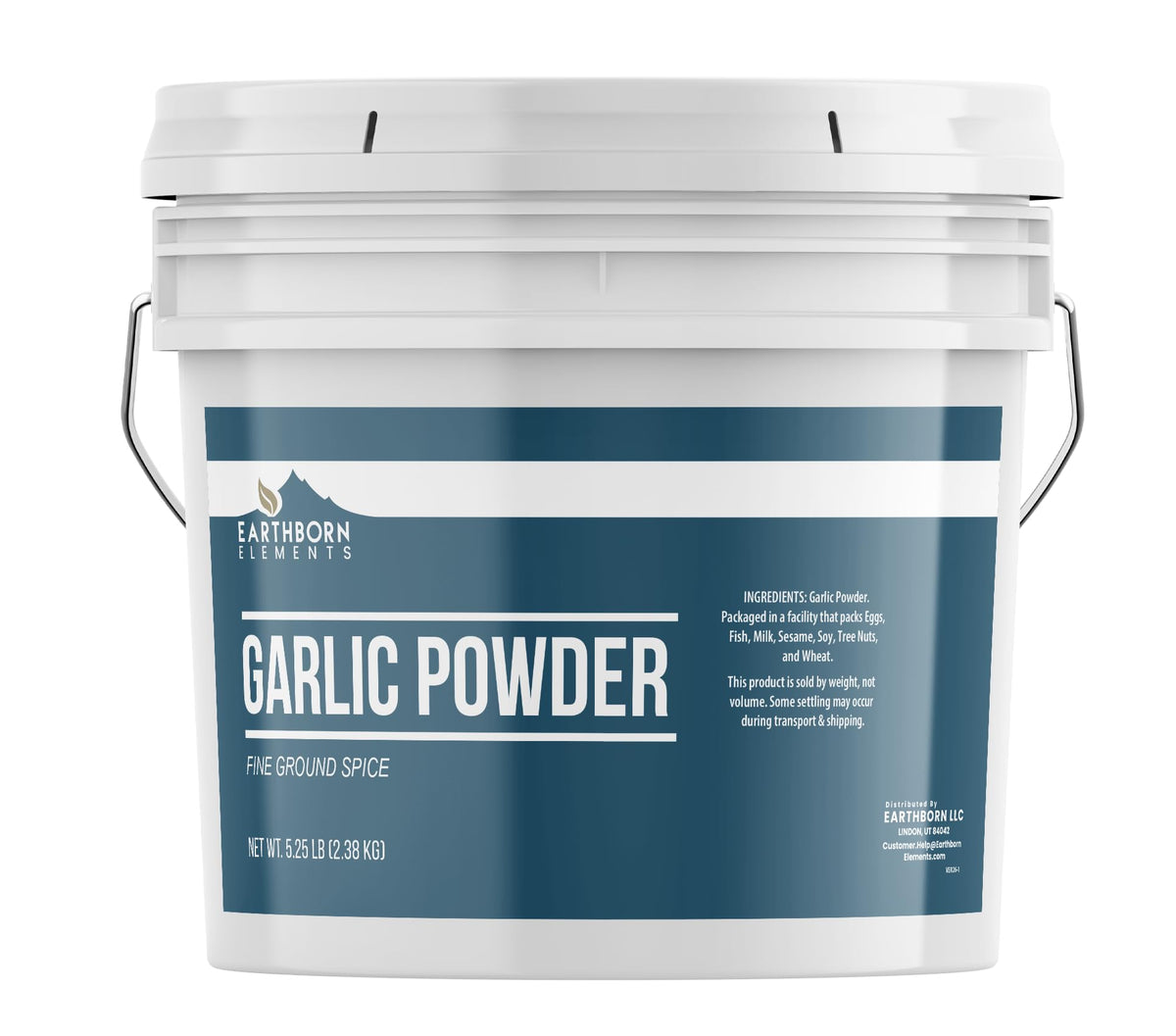 Earthborn Elements Garlic Powder 1 Gallon Bucket, Versatile, Bulk Seasoning, Fine Ground (84 Ounce)