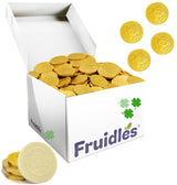 St. Patrick's Day White Milk Chocolate Coins, Half-Dollar Gold Foil Coins, Made with Premium Belgian Chocolate, Gluten-Free, Nut-Free, Kosher