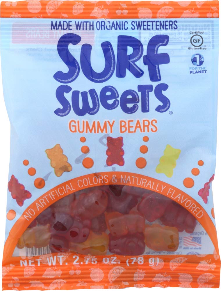 Surf Sweets - Gummy Bears All Natural - 2.75 oz.(pack of 2)