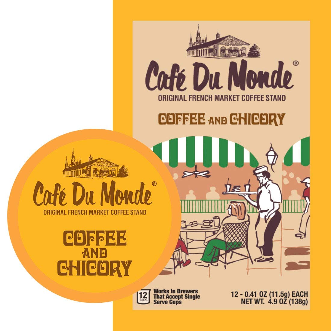 Cafe du Monde Coffee and Chicory 24 Single Serve Cups