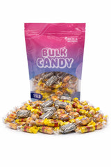 Candy Mix 1.5 lb Bulk - Old Fashioned Candy Assortment, Individually Wrapped Zebra Bars, Chick O Stick & Mary Jane Candy, Peanut Butter Chewy Candy