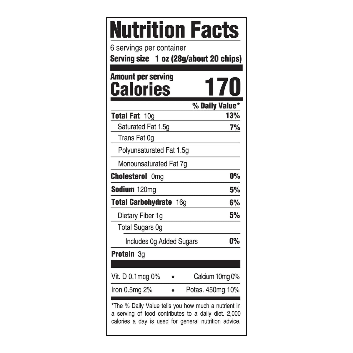 Boulder Canyon Thin & Crispy Classic Sea Salt Potato Chips, 6 OZ