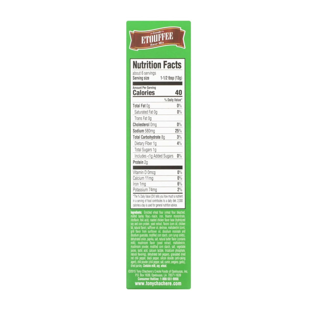 Tony Chachere's Etouffee Mix 2.75 oz