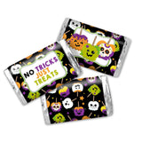 Spooky Candy Apple Themed Halloween Birthday Party Mini Chocolate Candy Bar Sticker Wrappers, 45 1.4" x 2.6" Wrap Around Labels by AmandaCreation
