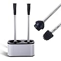 MY JOY SHOP Stainless Steel Toilet Brush and Holder Set - Modern Toilet Brush and Plunger Set - Bathroom Essentials