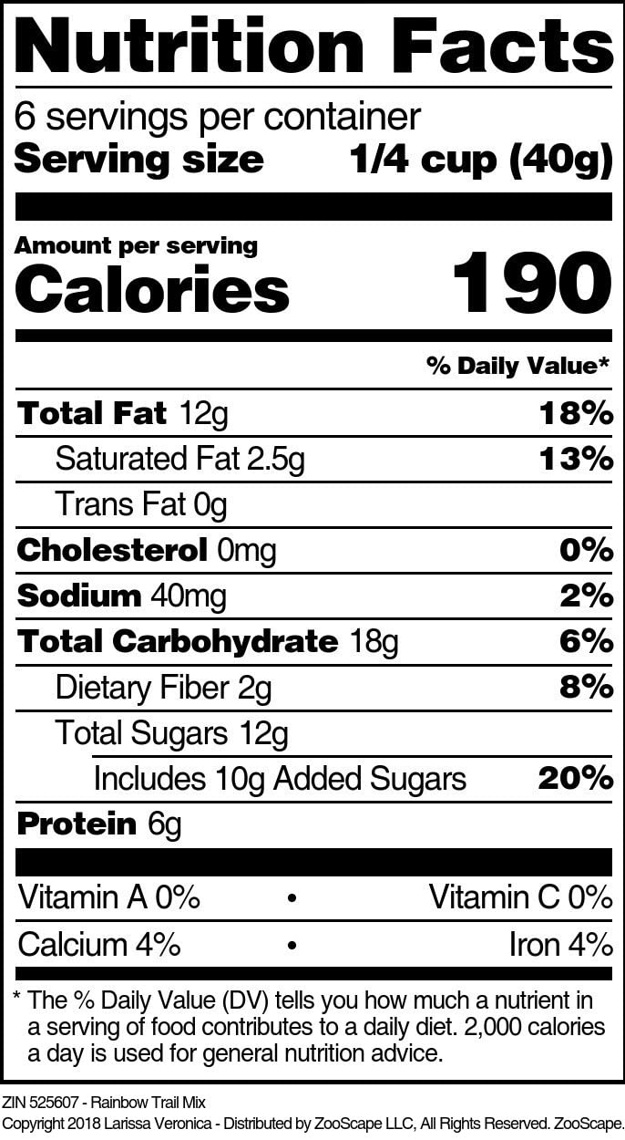 Rainbow Trail Mix (8 oz, ZIN: 525607) - 2 Pack