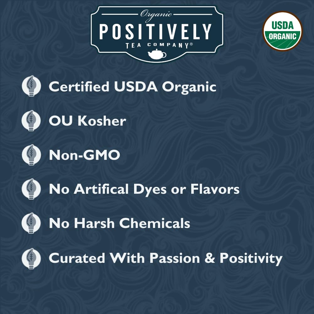 Organic Positively Tea Company, Passion Fruit Black Tea, Loose Leaf, 16 Ounce