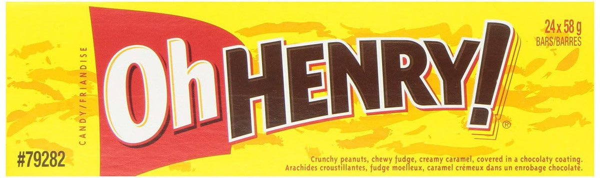 HERSHEY'S Oh Henry! Chocolatey Candy Bars,, 24Count ()