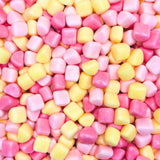 Candy Coated Marshmallow Hearts - Crunchy Candy Shell & Soft Chewy Center - Colorful Heart-Shaped Treats - Pick & Mix 8oz - 1/2 lbs - 227g