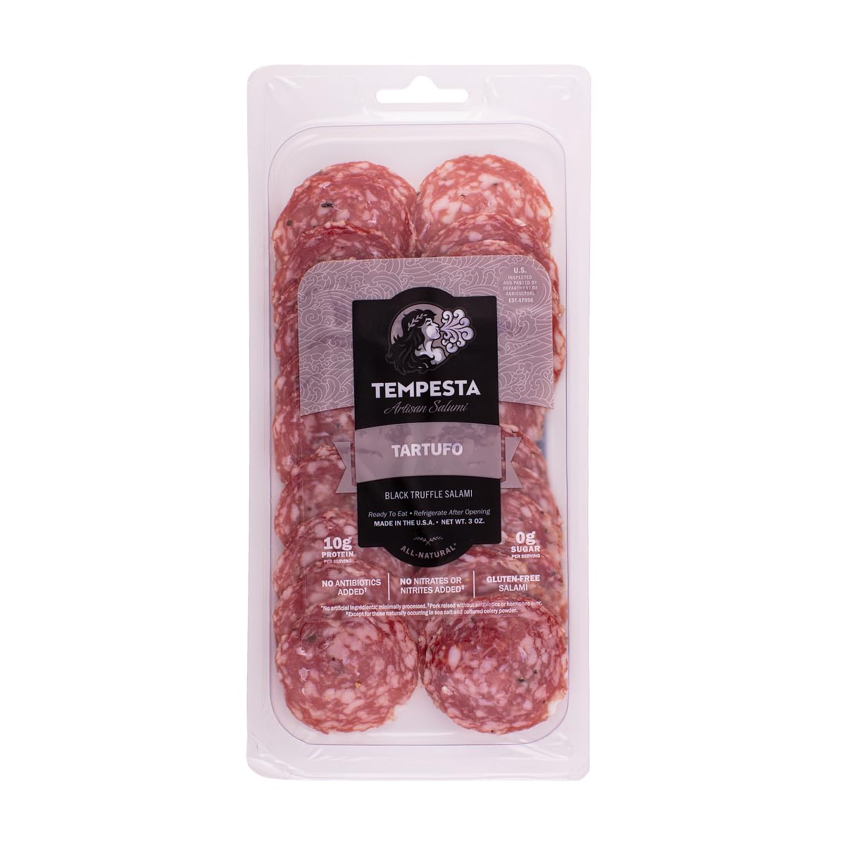 Tempesta TARTUFO Black Truffle Salami, 3 OZ (Pack of 1)
