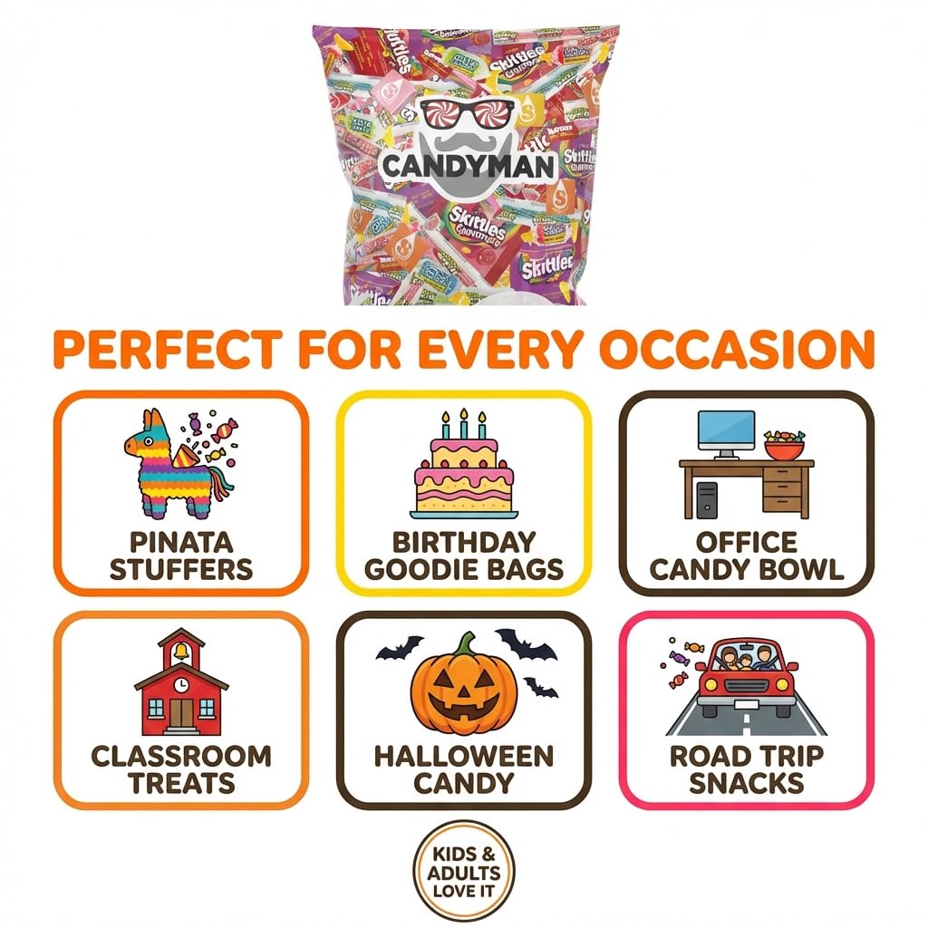 CANDYMAN Bulk Candy Individually Wrapped, 20 lb Variety Pack
