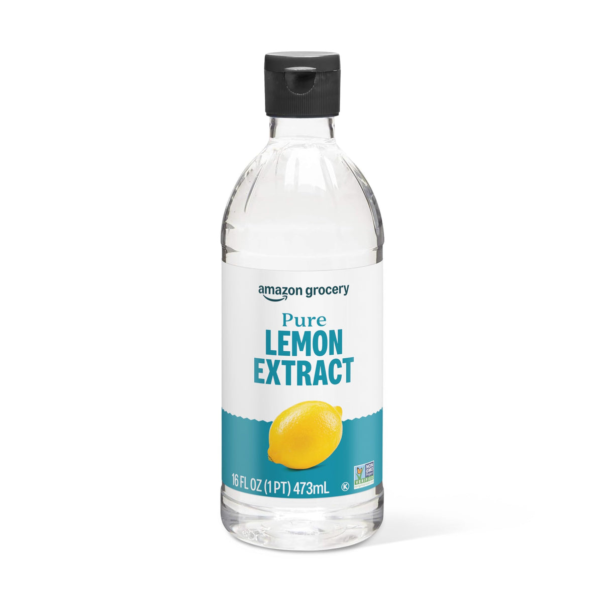 Amazon Grocery, Pure Lemon Extract, 16 Fl Oz