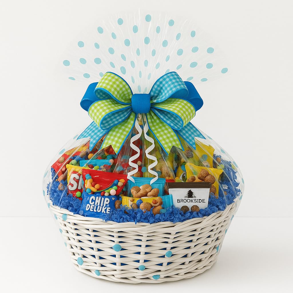 Handcrafted Gift Basket with Chocolates, Cookies, Snacks & Candy. Perfect for Birthdays, Sympathy, Holidays, Clients & Thank You Gifts (Executive