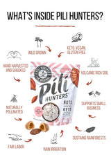 Pili Hunters - Wild Sprouted Pili Nuts, Pink Himalayan Salt, 5oz Bag, Keto/Paleo/Vegan Snacks, Low Carb Energy, Gluten Free, No Sugar Added