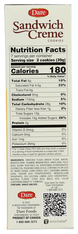 Dare Cookie Lemon Creme, 10.2 oz
