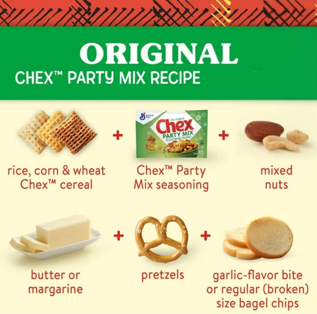 The Original Chex Party Mix Seasoning- Pack of 12-.62 Oz Packets